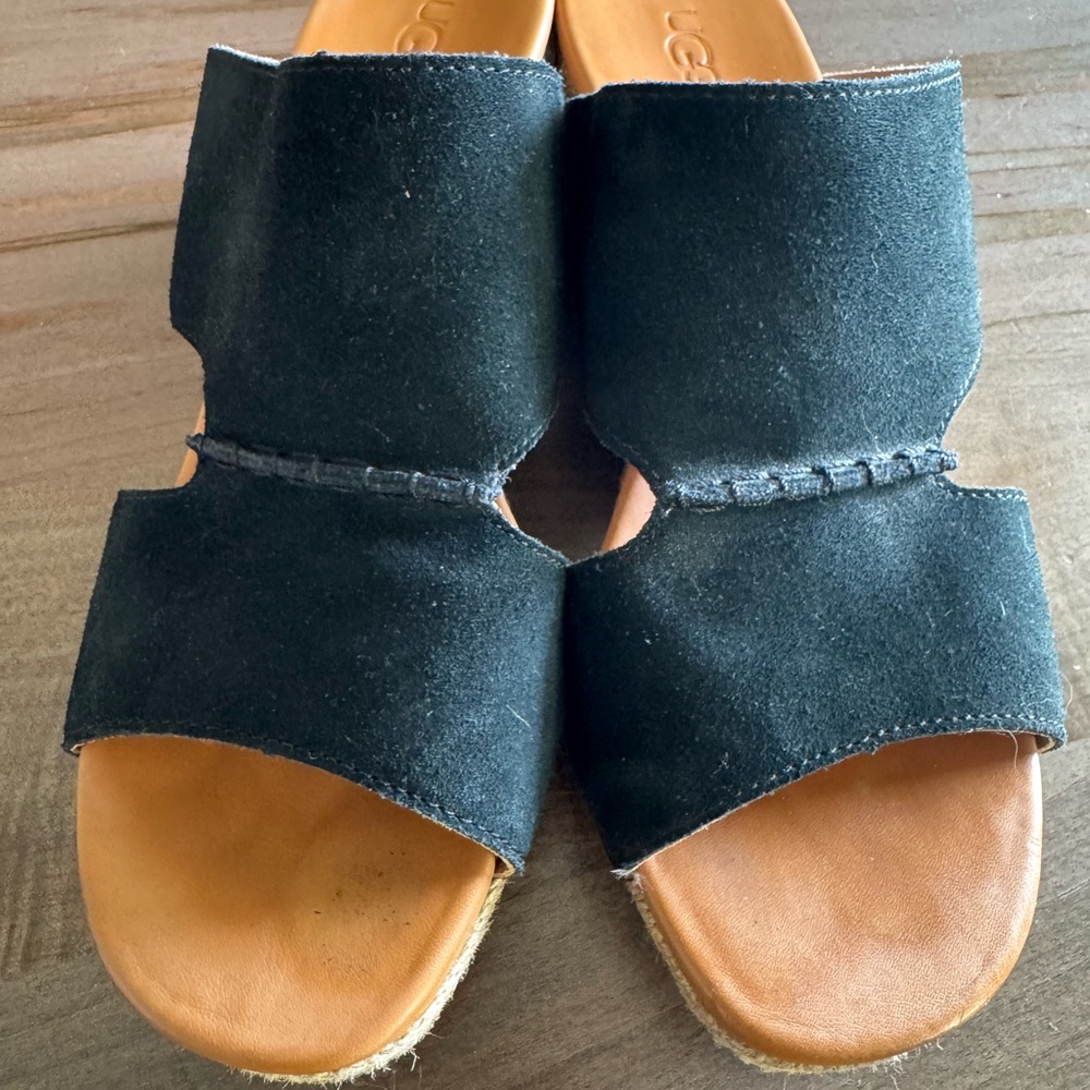 UGG Black Suede Women's Sandals